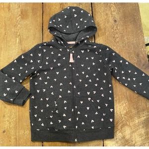 Cat & Jack Dark Gray Zippered Hoodie 6/7